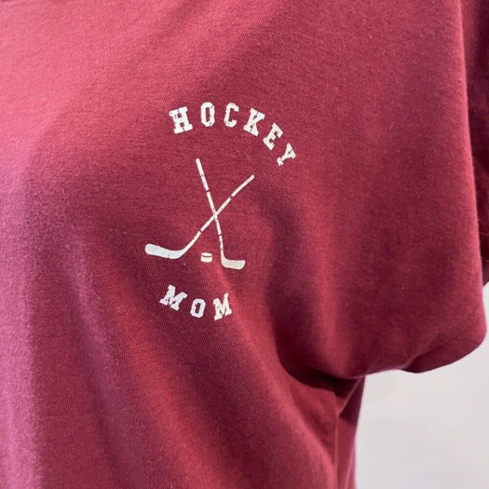 C&C California Burgundy Hockey Mom T-Shirt Small NEW NWT Sports - Picture 5 of 8